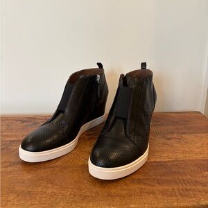 Linea Paolo Felicia Leather Platform Wedge Sneaker Bootie